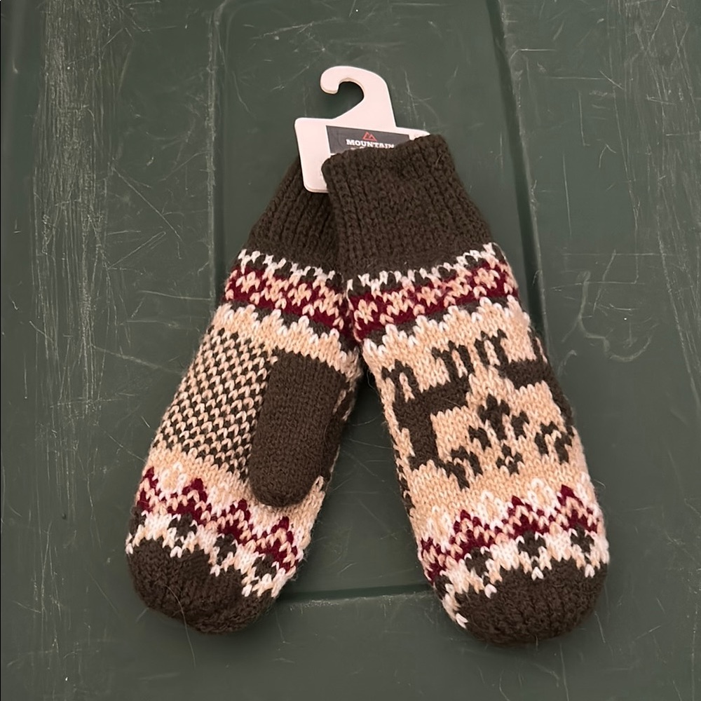 Children’s Patterned Knit Mittens
